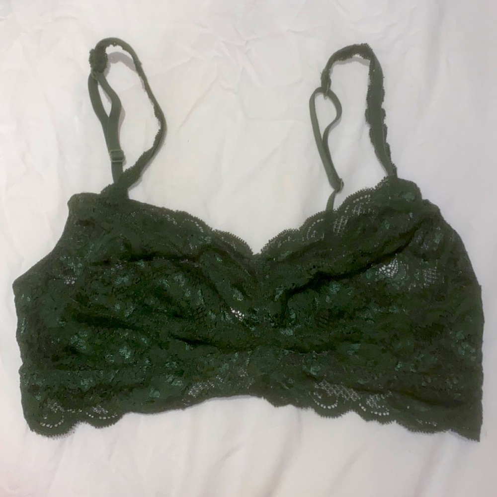 Cosabella hunter green lace bralette